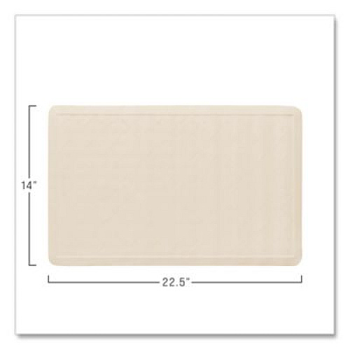 Rubbermaid Commercial Safti-Grip Bath Mats, White Textured Surface, Suction-Cup Backing, 14" x 22.5", 12/Carton (1982724)