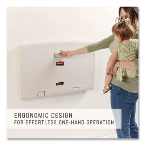Rubbermaid Commercial Sturdy Station 2 Baby Changing Table, 33.5 x 21.5, Platinum (781888)