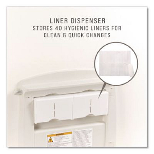 Rubbermaid Commercial Sturdy Station 2 Baby Changing Table, 33.5 x 21.5, Platinum (781888)