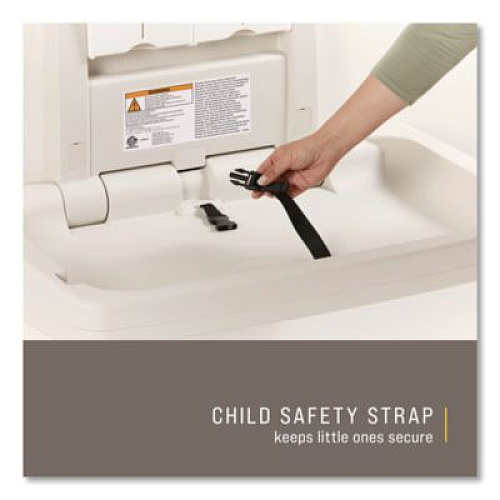 Rubbermaid Commercial Sturdy Station 2 Baby Changing Table, 33.5 x 21.5, Platinum (781888)