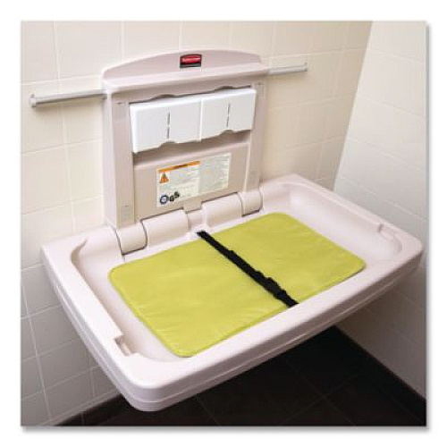 Rubbermaid Commercial Sturdy Station 2 Baby Changing Table, 33.5 x 21.5, Platinum (781888)