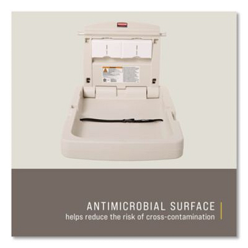 Rubbermaid Commercial Baby Changing Station Vertical, 34.1 x 23, Light Platinum (FG781988LPLA)