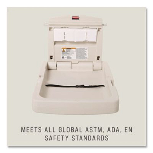 Rubbermaid Commercial Baby Changing Station Vertical, 34.1 x 23, Light Platinum (FG781988LPLA)