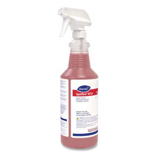 Diversey Spitfire Power Cleaner, Liquid, Fresh Pine Scent, 32 oz Spray Bottle, 12/Carton (95891789)
