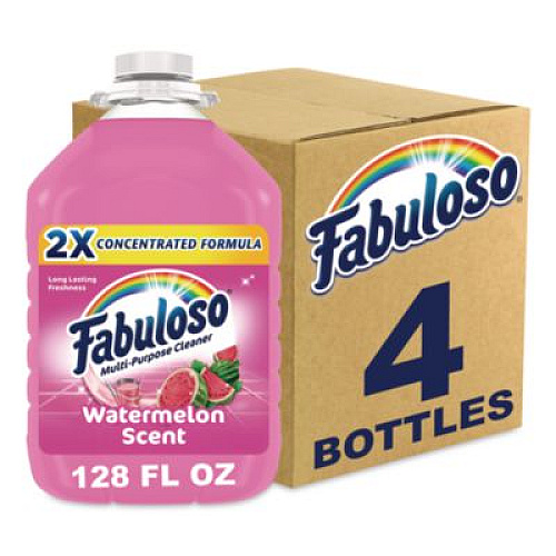 Fabuloso Multi-Use Cleaner, Watermelon Scent, 128 oz Bottle, 4/Carton (61051023CT)