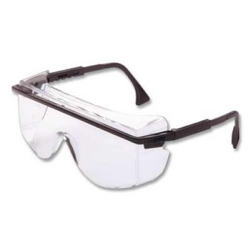 Honeywell Uvex Astrospec OTG 3001 Eyewear S2500C, Black Half Frame OTG, Clear Single Lens