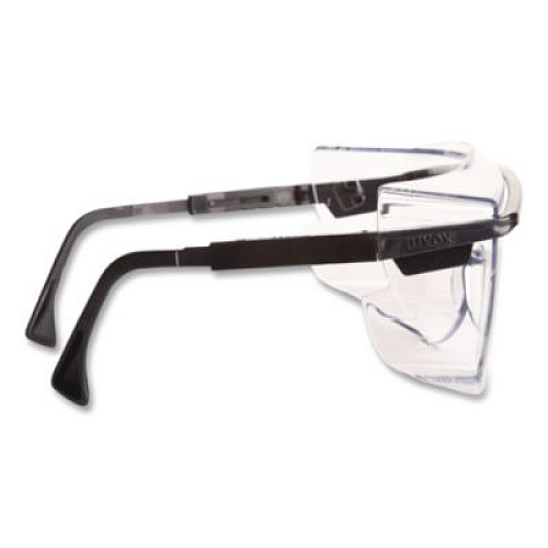 Honeywell Uvex Astrospec OTG 3001 Eyewear S2500C, Black Half Frame OTG, Clear Single Lens