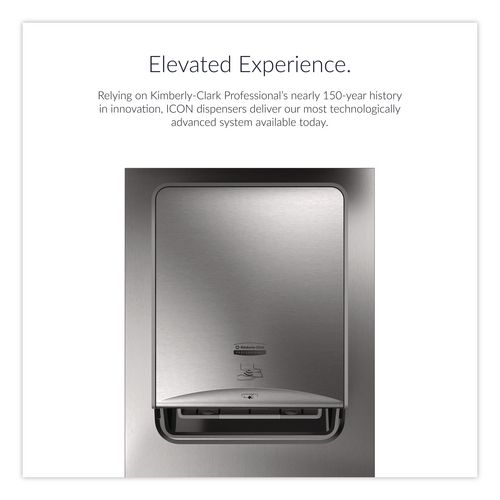 ICON Automatic Roll Towel Recessed Dispenser Housing with Trim Panel, 22 x 6.52 x 17.64, Stainless Steel (53699)