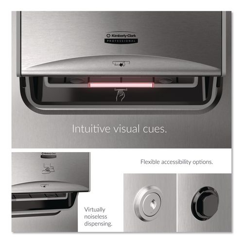 ICON Automatic Roll Towel Recessed Dispenser Housing with Trim Panel, 22 x 6.52 x 17.64, Stainless Steel (53699)