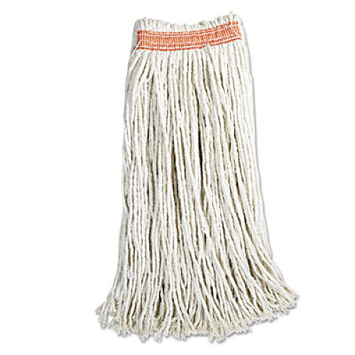 Rubbermaid Commercial Cotton/Synthetic Cut-End Blend Mop Head, 20 oz, 1" Band, White, 12/Carton (F51712WHICT)
