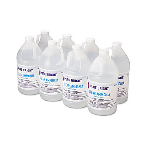 Pure Bright Clear Ammonia, 64 oz Bottle, 8/Carton (19703575033)