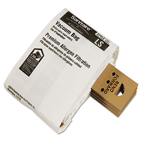 Sanitaire Commercial Upright Vacuum Cleaner Replacement Bags, Style LS, 5/Pack (63256A10)