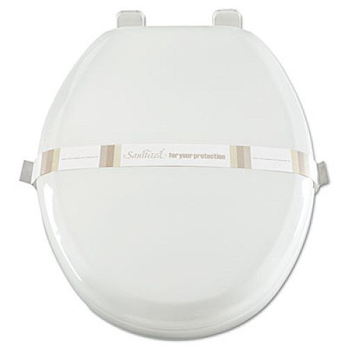 AmerCareRoyal Toilet Seat Bands, Brown/White, 2,000/Carton (RHM3)