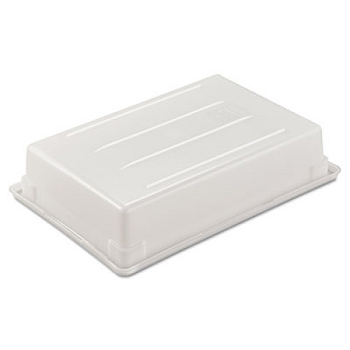 Rubbermaid Commercial Food/Tote Boxes, 8.5 gal, 26 x 18 x 6, White, Plastic (3508WHI)