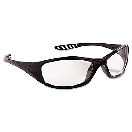 KleenGuard Hellraiser Safety Glasses, Black Full Frame, Clear Dual Antifog Hard Coat Scratch Resistant Lens (20539)