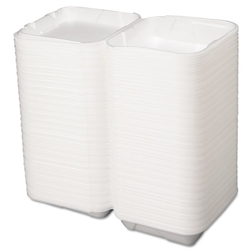 Genpak Snap It Foam Container, 1-Comp, 9 1/4 X 9 1/4 X 3, White, 100/bag, 2 Bags/carton (SN200)