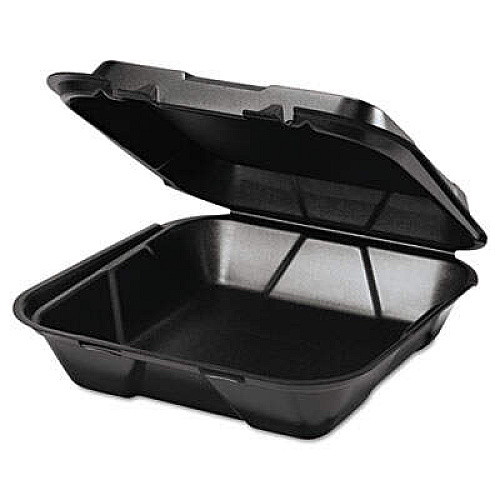 Genpak SN2003L Snap It Hinged-Lid Foam Food Container