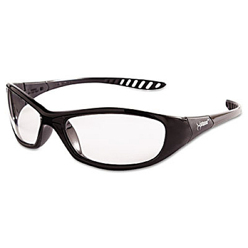 KleenGuard Hellraiser Safety Glasses, Black Full Frame, Clear Dual Anti-Fog Lens (28615)