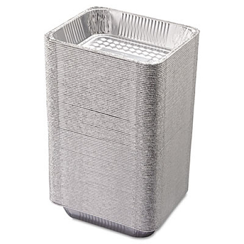 HFA Aluminum Steam Table Pans, Half Size Deep, 2.56" Deep, 10.38 x 12.75, 100/Carton (32140)