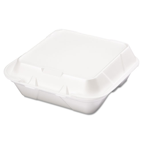 Genpak Snap It Foam Container, 8 1/4 X 8 X 3, White, 100/bag, 2 Bags/carton (SN240)