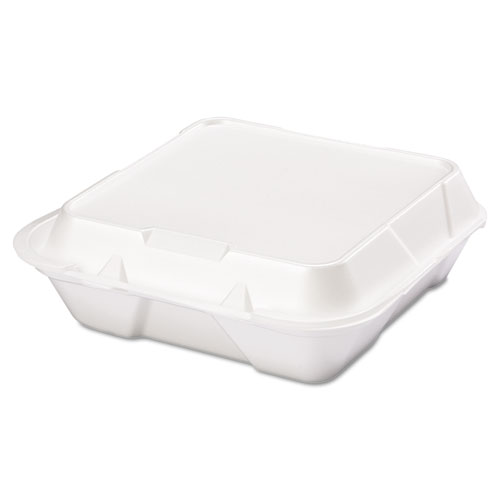 Genpak Snap It Foam Container, 1-Comp, 9 1/4 X 9 1/4 X 3, White, 100/bag, 2 Bags/carton (SN200)
