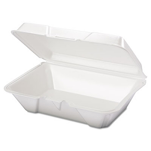 Genpak Foam Carryout Containers, 9 1/5 X 6 1/2 X 3, White, 100/bag, 2 Bags/carton (20500)