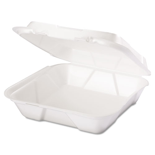 Genpak Snap It Foam Container, 1-Comp, 9 1/4 X 9 1/4 X 3, White, 100/bag, 2 Bags/carton (SN200)