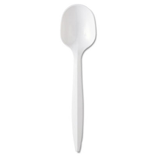 GEN Medium-Weight Cutlery, Soup Spoon, White, 1000/Carton (GENPPSS)
