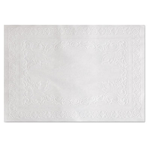 Hoffmaster Placemats with Embossed Surface, Straight Edges, 14" x 10", White, 1,000/Carton (601SE1014)