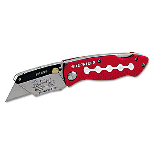 Great Neck Sheffield Lockback Knife, 1 Utility Blade, Red (58113)