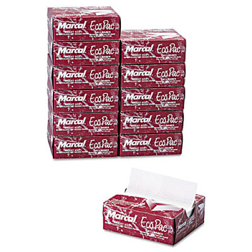 Marcal Eco-Pac Interfolded Dry Wax Paper, 6 x 10.75, White, 500/Pack, 12 Packs/Carton (5290)