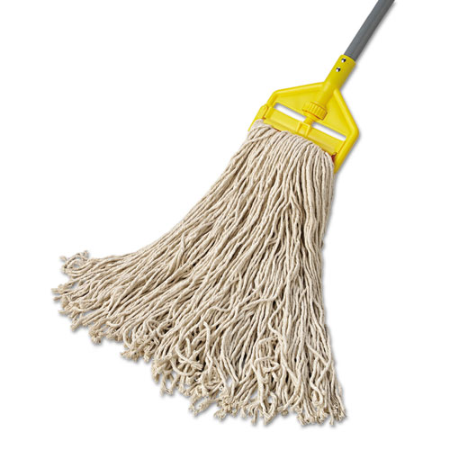 Rubbermaid Commercial Premium Eight-Ply Cut-End Cotton Wet Mop Head, 24oz, White, 12/carton (F21800)