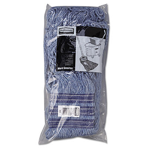 Rubbermaid Commercial Universal Headband Mop Head, Cotton/Synthetic, 24 oz, Blue, 12/Carton (E238)