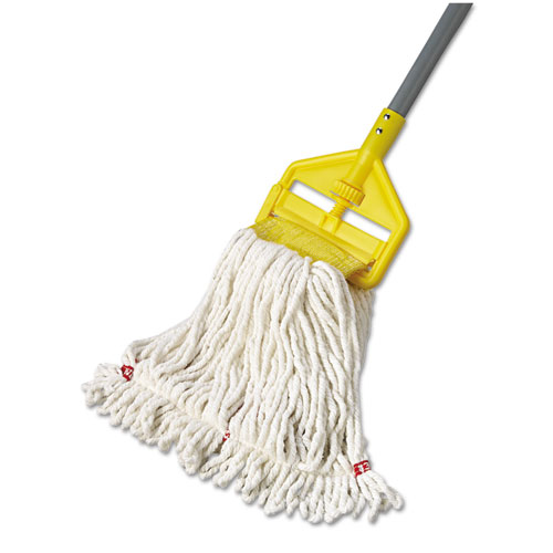 Rubbermaid Commercial Web Foot Wet Mop Head, Shrinkless, Cotton/synthetic, White, Small, 6/carton (A251WHI)