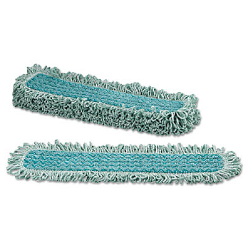 Rubbermaid Commercial HYGEN HYGEN Microfiber Fringed Dust Mop Pad, 24w x 9d, Green (Q42600GR00)