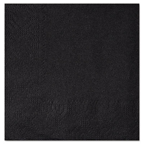 Hoffmaster Embossed Beverage Napkins, 2-Ply, 9.5 x 9.5, Black, 1,000/Carton (180313)