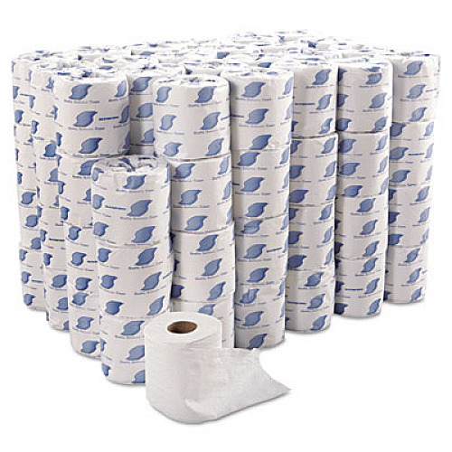GEN BATH TISSUE, WRAPPED, SEPTIC SAFE, 2-PLY, WHITE, 420 SHEETS/ROLL, 96 ROLLS/CARTON (GEN700)