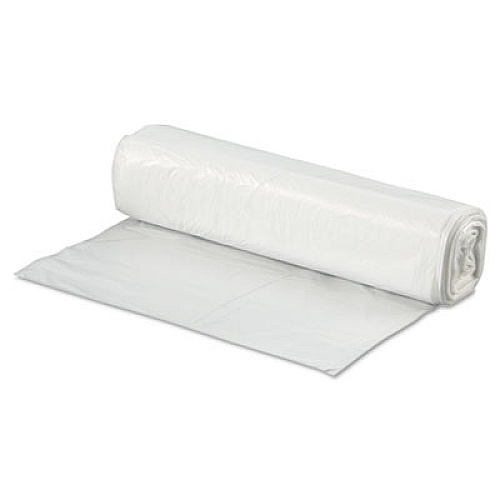 General Supply High-Density Can Liners, 33 gal, 9 mic, 33" x 39", Natural, Perforated Roll, 25 Bags/Roll, 20 Rolls/Carton (333912)