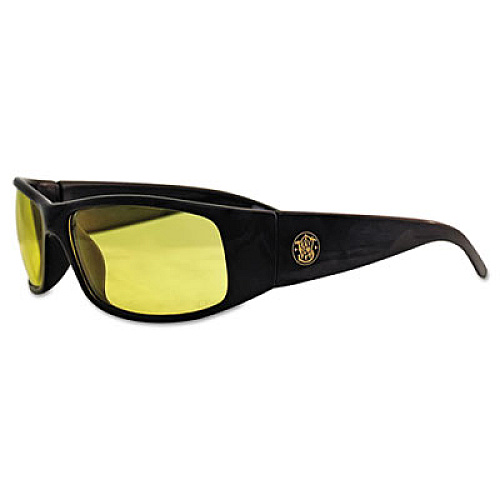 Smith & Wesson Elite Safety Glasses 3016314, Black Full Frame, Amber Dual Lens (21305)