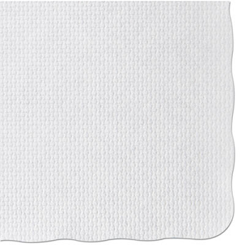 Hoffmaster Placemats, Knurl Embossed Surface, Scalloped Edges, 13.5" x 9.5", White, 1,000/Carton (PM32052)