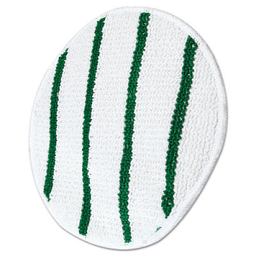 Rubbermaid Commercial Low Profile Scrub-Strip Carpet Bonnet, 17" Diameter, White/Green (P267)