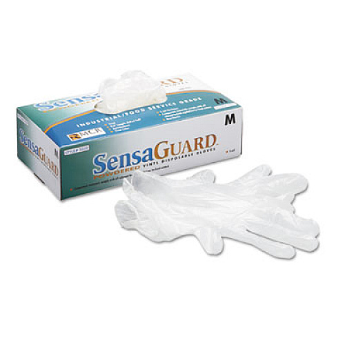 MCR Safety Disposable Vinyl Gloves, Medium, 5 mil, Industrial-Grade, 100/Box (5020M)
