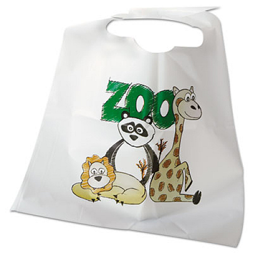 Atlantis Plastics Disposable Child-Size Poly Bibs, Zoo/farm Pattern, Children's, 250/carton (2BBCZF)