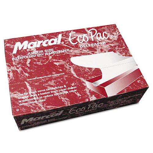 Marcal Eco-Pac Natural Interfolded Dry Wax Paper, 8 x 10.75, 500/Box, 12 Boxes/Carton (5291)
