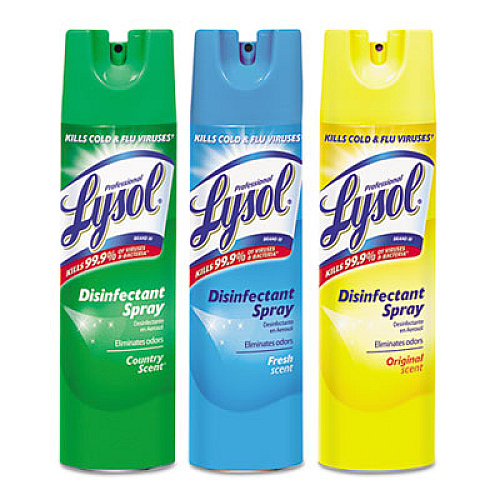 Professional LYSOL Brand Disinfectant Spray, Country Scent, 19 Oz Aerosol, 12 Cans/carton (74276CT)