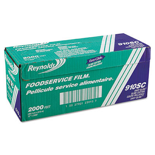 Reynolds Wrap PVC Food Wrap Film Roll in Easy Glide Cutter Box, 12" x 2,000 ft (910SC)