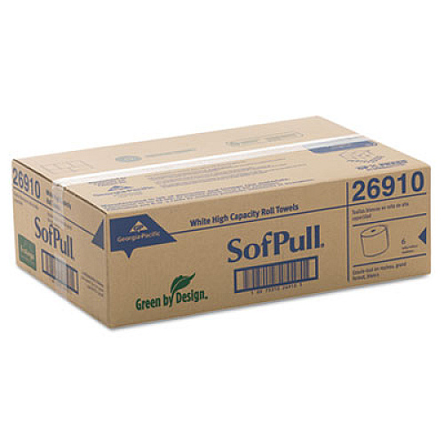 Georgia Pacific Professional Hardwound Roll Paper Towels, 7" X 1000ft, White, 6 Rolls/carton (26910)