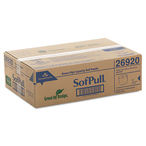 Georgia Pacific Professional Hardwound Roll Paper Towels, 7 4/5 X 1000ft, Brown, 6 Rolls/carton (26920)