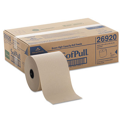 Georgia Pacific Professional Hardwound Roll Paper Towels, 7 4/5 X 1000ft, Brown, 6 Rolls/carton (26920)