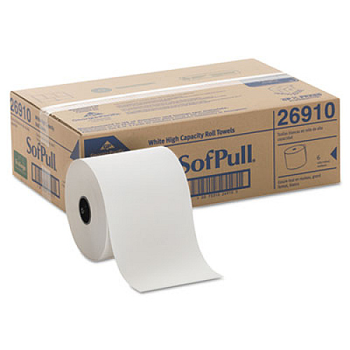 Georgia Pacific Professional Hardwound Roll Paper Towels, 7" X 1000ft, White, 6 Rolls/carton (26910)
